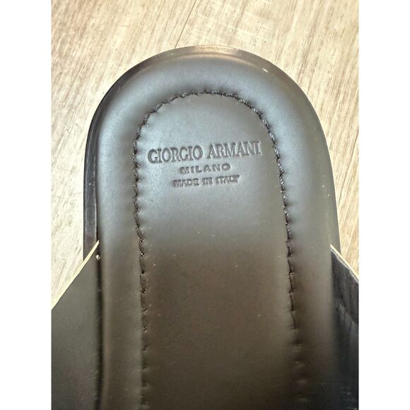 Giorgio Armani Men’s Leather Slip-On Sandals Size 8 - US (IT 7) main image 9